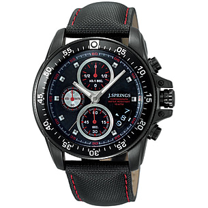 J. Springs Chronograph Mens Watch w/ Leather Band Cal.VD57 |
