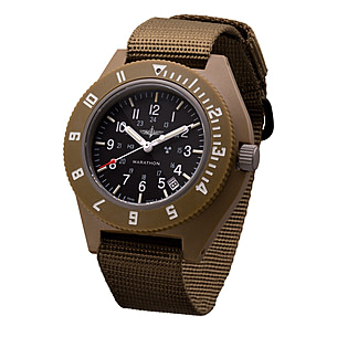 Marathon Pilots Navigator Wristwatch w/Date and Tritium | Up to 10