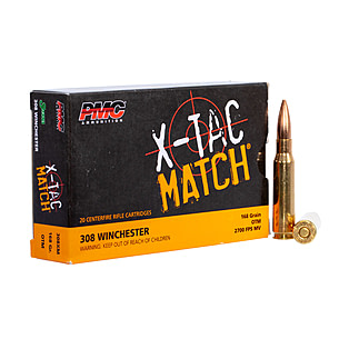 PMC Ammunition X-Tac Match .308 Winchester 168 Grain Open Tip