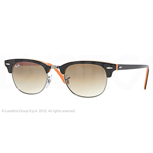 Ray-Ban Clubmaster Sunglasses Orange and Black Frame with Brown Gradient Lenses RB3016 - Clubmaster Sunglasses | Best Buy Eyeglasses main image 2