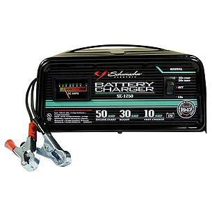 Schumacher 10/30/50A 12V Manual Battery Charger w/ Engine Start |
