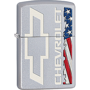 Zippo Chevrolet Bowtie/Flag Lighter | Free Shipping over $49!