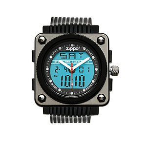 Zippo Sport Digital/Analogue Design Chronograph Watch W/ Black