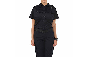Image of 5.11 Tactical 61159 Womens B Class PDU Short Sleeve Shirt, Midnight Navy, Medium-Long