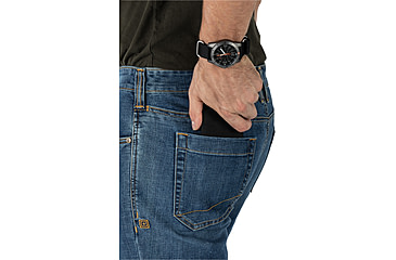 Image of 5.11 Tactical Defender-Flex Straight Jean - Mens, Medium Wash Indigo, 32-34, 74477ABR-586-32-34