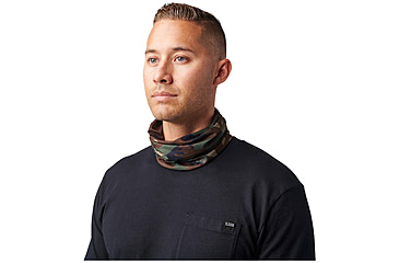Image of 5.11 Tactical Halo Neck Gaiter - Unisex, Woodland Camo, Woodland Cam, 1 SZ, 89471-938-1 SZ