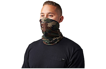 Image of 5.11 Tactical Halo Neck Gaiter - Unisex, Woodland Camo, Woodland Cam, 1 SZ, 89471-938-1 SZ