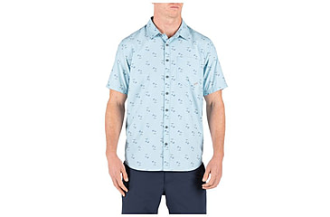 Image of 5.11 Tactical Life's a Breach Short Sleeve Shirt - Mens, Glacier Blue, Small 71385-680-S
