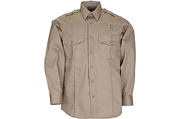 Image of 5.11 Tactical PDU Long Sleeve Twill Class A Shirt - Men's, Silver Tan, SR, 72344-160-S-R