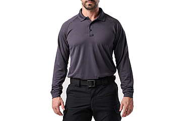 Image of 5.11 Tactical Performance Long Sleeve Polo - Mens, 2XL, Charcoal, 72049-018-2XL