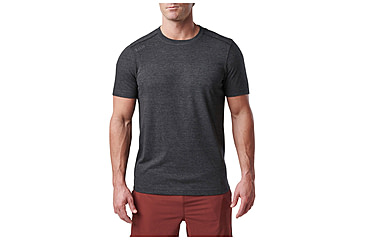 Image of 5.11 Tactical PT-R Charge Short Sleeve Top 2.0 - Men's, Black Heather, Extra Large, 82128-135-XL