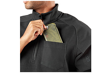 Image of 5.11 Tactical Radar Fleece 1/2 Zip, Black - 72102-019-S