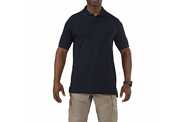 Image of 5.11 Tactical Short Sleeve Utility Polo Shirt - Men's, Dark Navy, L, 41180-724-L
