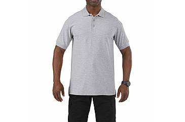 Image of 5.11 Tactical Short Sleeve Utility Polo Shirt- Heather Grey, Size XXXL 41180-016-XXXL