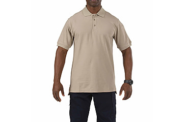 Image of 5.11 Tactical Short Sleeve Utility Polo Shirt - Men's, Silver Tan, L, 41180-160-L