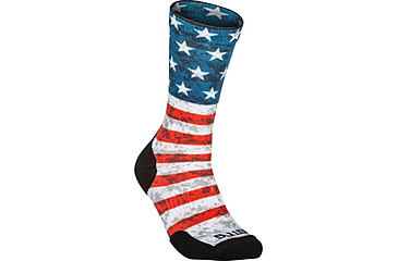 Image of 5.11 Tactical Sock &amp; Awe Crew American Flag - Mens, Red, Large 10041AB-460-L