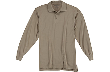 Image of 5.11 Tactical Utility Long Sleeve Polo - Men's, Silver Tan, 3XL, 72057-160-3XL
