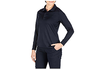 Image of 5.11 Tactical Performance Long Sleeve Polo - Womens, Dark Navy, Small, 62408-724-S