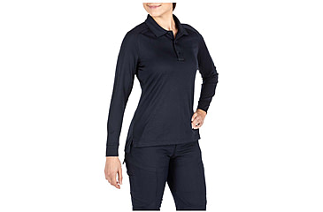 Image of 5.11 Tactical Performance Long Sleeve Polo - Womens, Dark Navy, Small, 62408-724-S