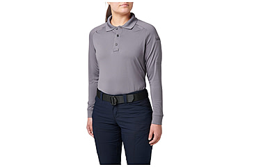 Image of 5.11 Tactical Performance Long Sleeve Polo - Women's, Storm, Extra Small, 62408-092-XS
