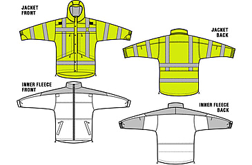 Image of 5.11 Tactical 3-in-1 Reversible High-Vis Parka - Mens, High Vis Yellow, XS, 48033ABR-320-XS
