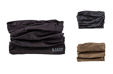 Image of 5.11 Tactical Halo Neck Gaiter, Black, Flint, Kangaroo