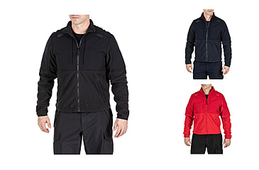 Image of 5.11 Tactical Tactical Fleece 2.0 Jacket - Mens, Black, Dark Navy, Range Red