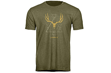 Image of Leupold Buck Skull T-Shirts - Men's, Olive, Large, 184159