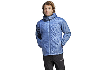 Image of Adidas Terrex Xperior Varilite PrimaLoft Hooded Jacket - Mens, Wonder Steel, Small, IB4232-S
