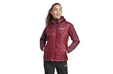 Image of Adidas Terrex Xperior Varilite PrimaLoft Hooded Jacket - Womens, Shadow Red, Large, IB4182-L
