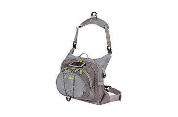Image of Allen Boulder Creek Fly Fishing Chest Pack, Fits up to 6 Tackle/Fly Boxes, Gray/Lime, 6353