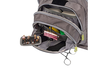 Image of Allen Boulder Creek Fly Fishing Chest Pack, Fits up to 6 Tackle/Fly Boxes, Gray/Lime, 6353