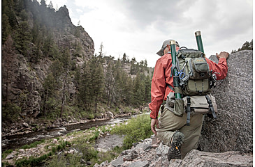 Image of Allen Boulder Creek Fly Fishing Chest Pack, Fits up to 6 Tackle/Fly Boxes, Gray/Lime, 6353