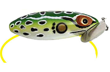 Image of Arbogast Jitterbug Topwater Lure, 2 1/2in, 3/8 oz, Floating, Leopard Frog, G600-507