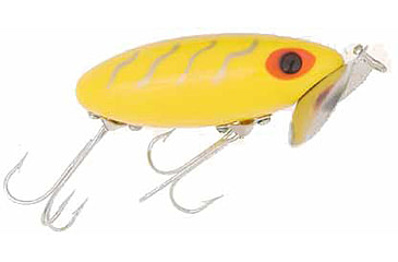 Image of Arbogast Jitterbug Topwater Lure, 2 1/2in, 3/8 oz, Floating, Yellow, G600-03