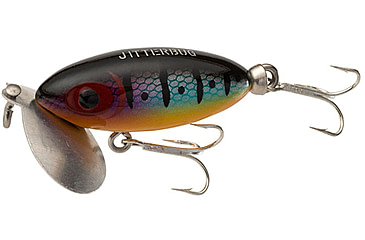 Image of Arbogast Jitterbug Topwater Lure, 2in, 1/4 oz, Floating, Wounded Perch, G630-P