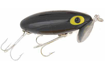 Image of Arbogast Jitterbug Topwater Lure, 3in, 5/8 oz, Floating, Black, G650-02