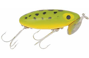 Image of Arbogast Jitterbug Topwater Lure, 3in, 5/8 oz, Floating, Frog/Yellow Belly, G650-07