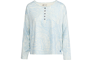 Image of AVID Sportswear Haven Pacifico Henley Shirt - Womens, Clearwater Sky, Medium, WK12405CWSMD