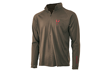 Image of Badlands Pecora Midweight Merino 1/4 Zip Baselayers - Men's, Mud, Medium, 21-42407