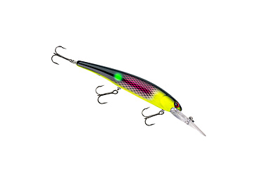 Image of Bandit Suspending Minnow Jig, 3/4oz, 4.625in, Blk Pink/YlwHd, BDTSMOL152