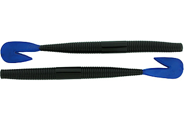 Image of Bass Assassin BANG Lures RSB Worm, 7.25in, 8 per Pack, Black/Blue Tail, 7.25, RSB53200
