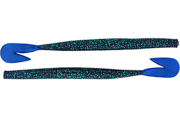 Image of Bass Assassin BANG Lures RSB Worm, 7.25in, 8 per Pack, Junebug/Blue Tail, 7.25, RSB53237