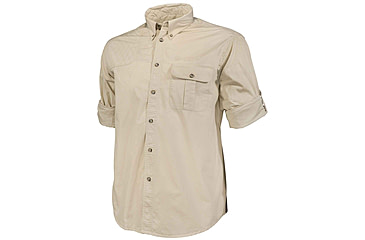 Image of Beretta Tm Roll Up Shirt, Stone - LU222T15340008L