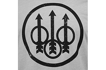 Image of Beretta Trident Logo T-Shirt - Mens, Long Sleeve, Stone Heather, Medium, TS229T1890096BM