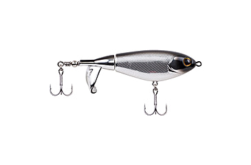 Image of Berkley Choppo Hard Bait, Topwater, 90, 1/2 oz, 90mm, Topwater, Hook Size 5, 2 Hooks, Black Chrome, 1487258