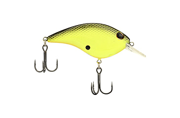 Image of Berkley Clickinft Frittside Hard Bait, Crankbait, 5, 1/3oz, 2 1/4in / 5 3/4cm, 2ft-5ft / 0.5-1.5m, Hook Size 6, 2 Hooks, Black Chartreuse, 5, 1570012