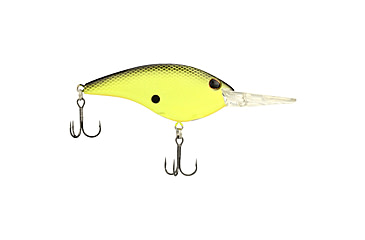 Image of Berkley Clickinft Frittside Hard Bait, Crankbait, 9, 1/2oz, 2 3/4in / 7cm, 7ft-10ft / 2-3m, Hook Size 5, 2 Hooks, Black Chartreuse, 9, 1570052