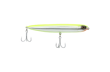 Image of Berkley Drift Walker Saltwater Hard Baits, Topwater, Saltwater, 1/2 oz, Chrome/Chartreuse, 110, 1582249