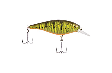 Image of Berkley Flicker Shad Shallow Hard Bait, Crankbait, 1/6 oz, 2in / 5cm, 2ft-4ft / 0.5m-1.2m, Hook Size 8, 2 Hooks, Yellow Perch, 5, 1481560